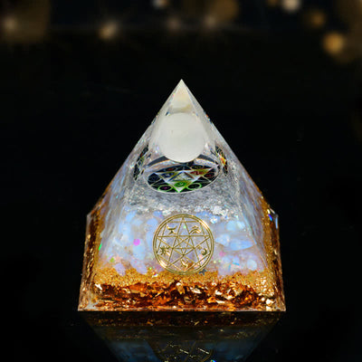 Olivenorma Natural Stone Five Elements Orgone Pyramid