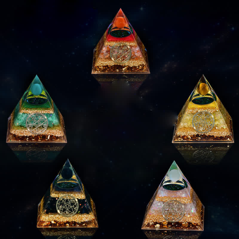 Olivenorma Natural Stone Five Elements Orgone Pyramid – au.olivenorma