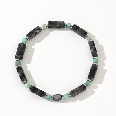 Olivenorma Long Labradorite Amazonite Beads Bracelet