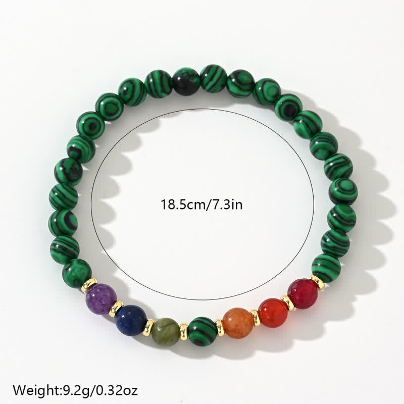 Olivenorma Natural Malachite Chakra Bracelet