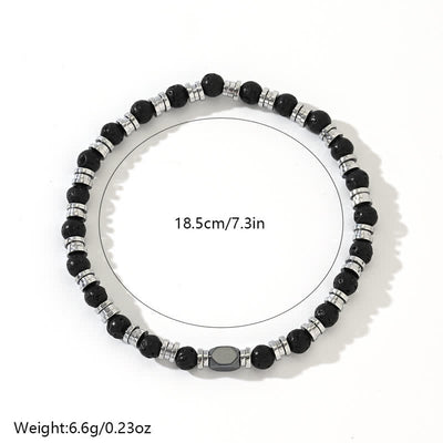 Olivenorma Natural Lava Stone Hematite Beads Bracelet