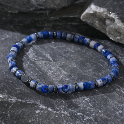 Olivenorma Natural Hematite Sodalite Beads Bracelet