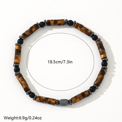 Olivenorma Black Onyx Hematite Tiger Eye Beads Bracelet