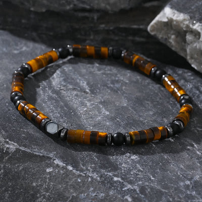 Olivenorma Black Onyx Hematite Tiger Eye Beads Bracelet