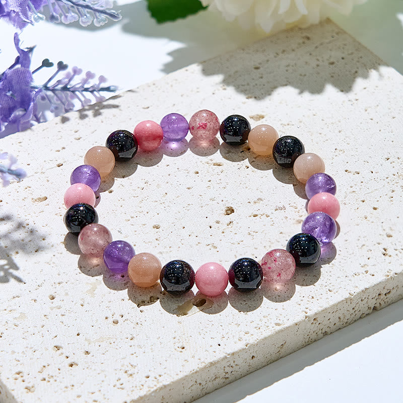 Olivenorma 8mm Healing Gemstone Beaded Stretch Bracelet