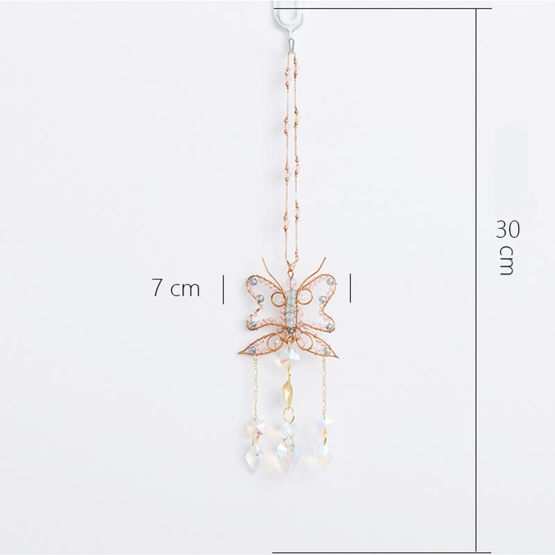 Olivenorma Crystal Copper Wire Winding Butterfly Wind Chime