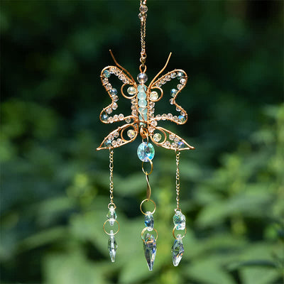 Olivenorma Crystal Copper Wire Winding Butterfly Wind Chime