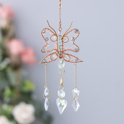 Olivenorma Crystal Copper Wire Winding Butterfly Wind Chime