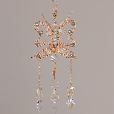 Olivenorma Crystal Copper Wire Winding Butterfly Wind Chime