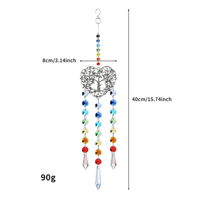 Olivenorma Tree of Life Iron Art Suncatcher Wind Chime