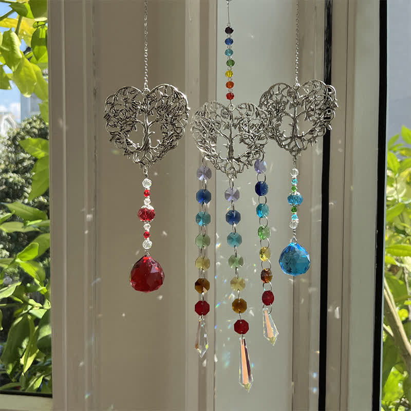 Olivenorma Tree of Life Iron Art Suncatcher Wind Chime