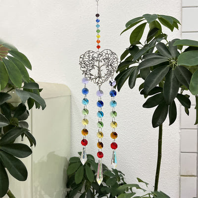 Olivenorma Tree of Life Iron Art Suncatcher Wind Chime