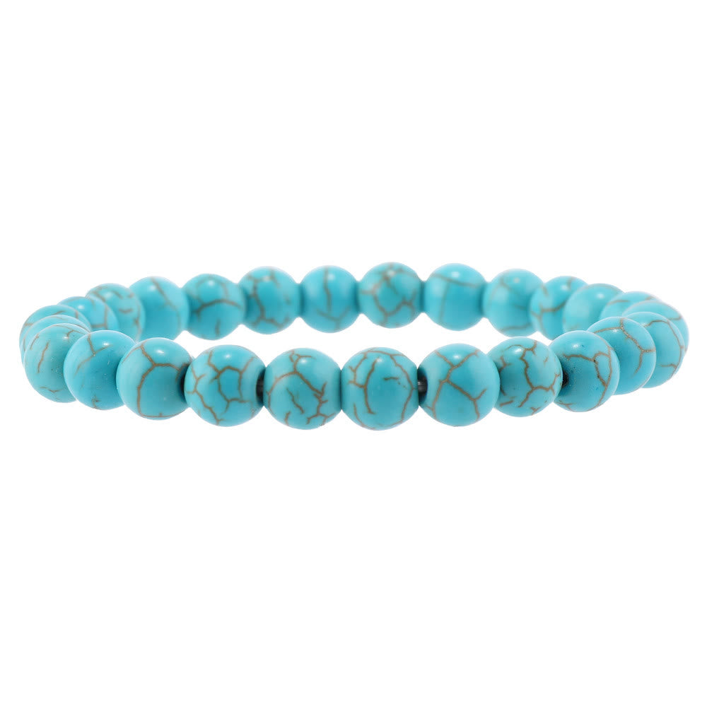 Olivenorma Multi-Layer Wooden Beads Turquoise Braided Bracelet