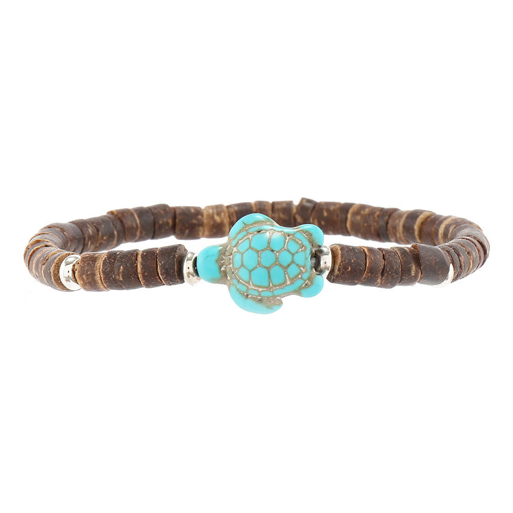 Olivenorma Turtle Turquoise Coconut Shell Wax Thread Braclets