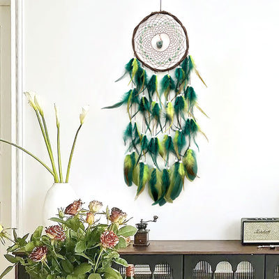 Olivenorma Wall Decoration Natural Rattan Gemstone Dream Catcher