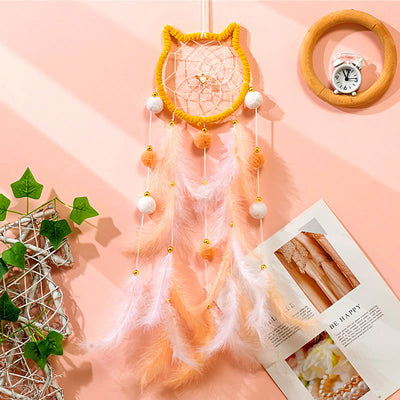 Olivenorma Cute Cats Shaped Wind Chime Dream Catcher