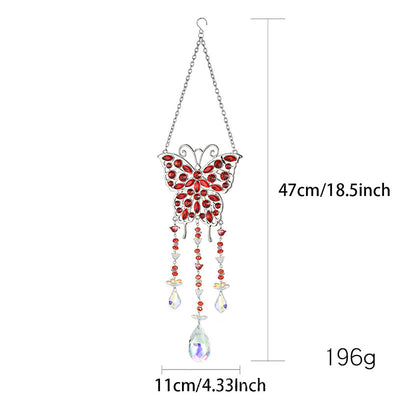 Olivenorma Butterfly Crystal Suncatcher Gemstone Wind Chime