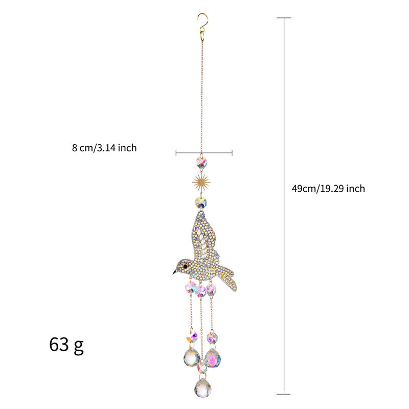 Olivenorma Hummingbird Crystal Prism Suncatcher Wind Chime