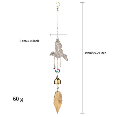 Olivenorma Hummingbird Crystal Prism Suncatcher Wind Chime