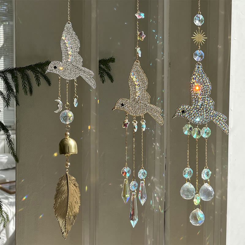 Olivenorma Hummingbird Crystal Prism Suncatcher Wind Chime