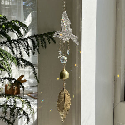 Olivenorma Hummingbird Crystal Prism Suncatcher Wind Chime