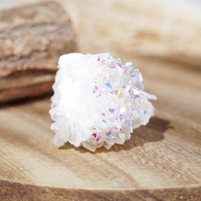 Olivenorma Natural Angel Aura Quartz Geode Gemstone Crystal Cluster