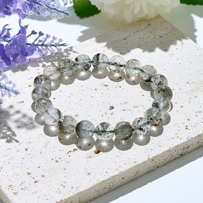 Olivenorma Natural Green Phantom Quartz Beads Bracelet