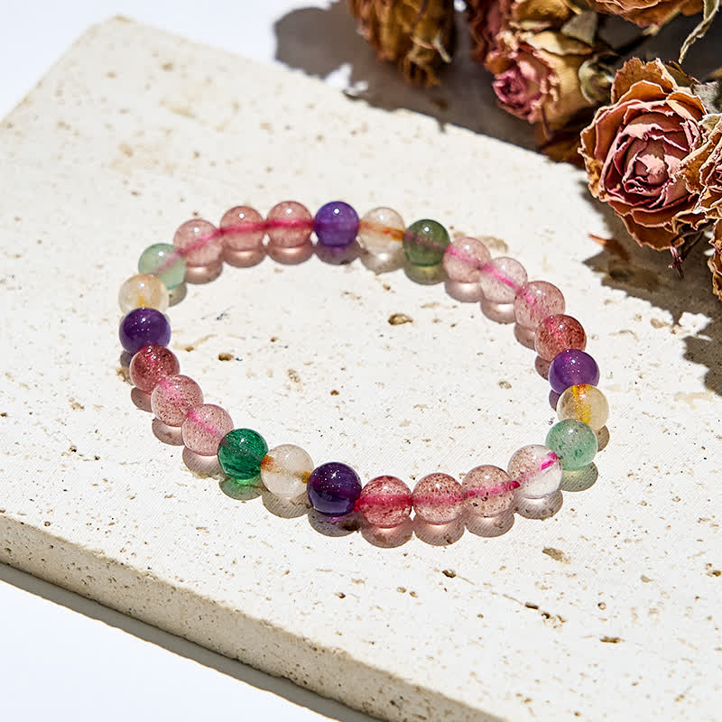 Olivenorma 7mm Natural Tourmaline Beads Bracelet