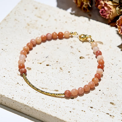 Olivenorma 2mm Natural Rhodochrosite Beads Bracelet