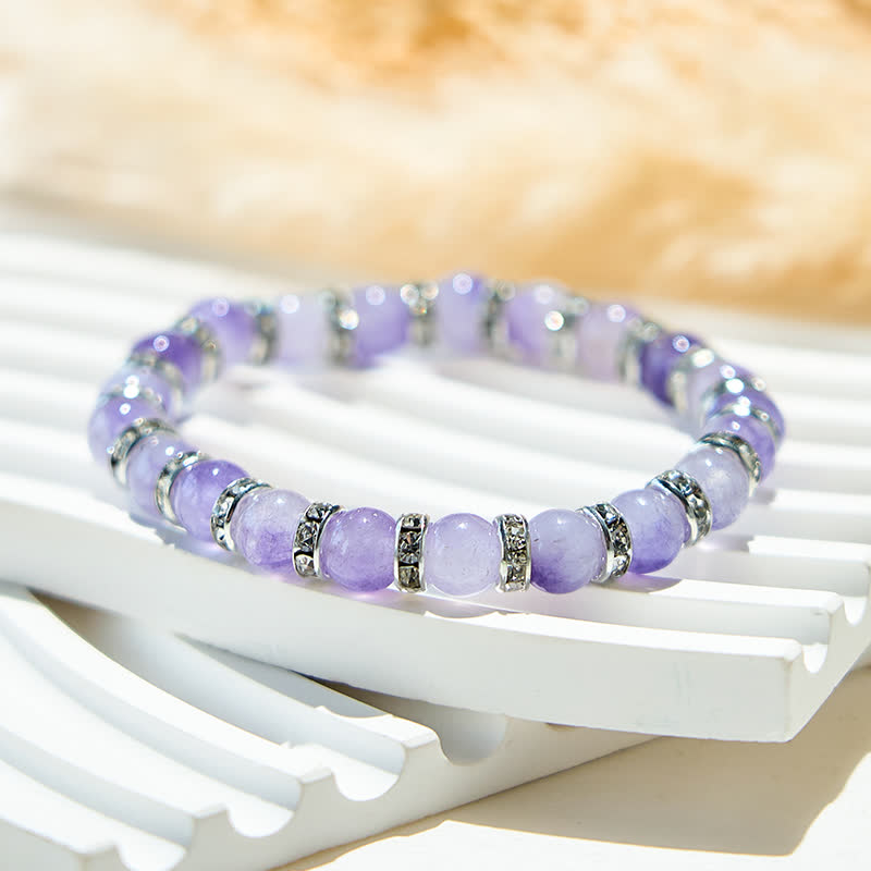 Olivenorma Natural Lepidolite Beaded Bracelet