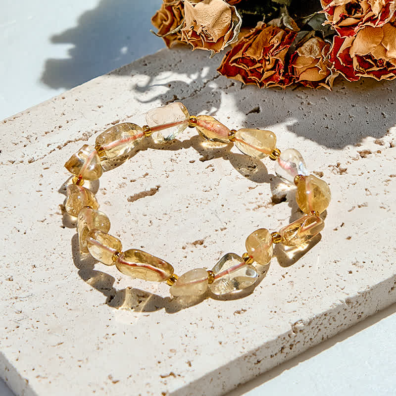 Olivenorma Natural Citrine Beaded Bracelet