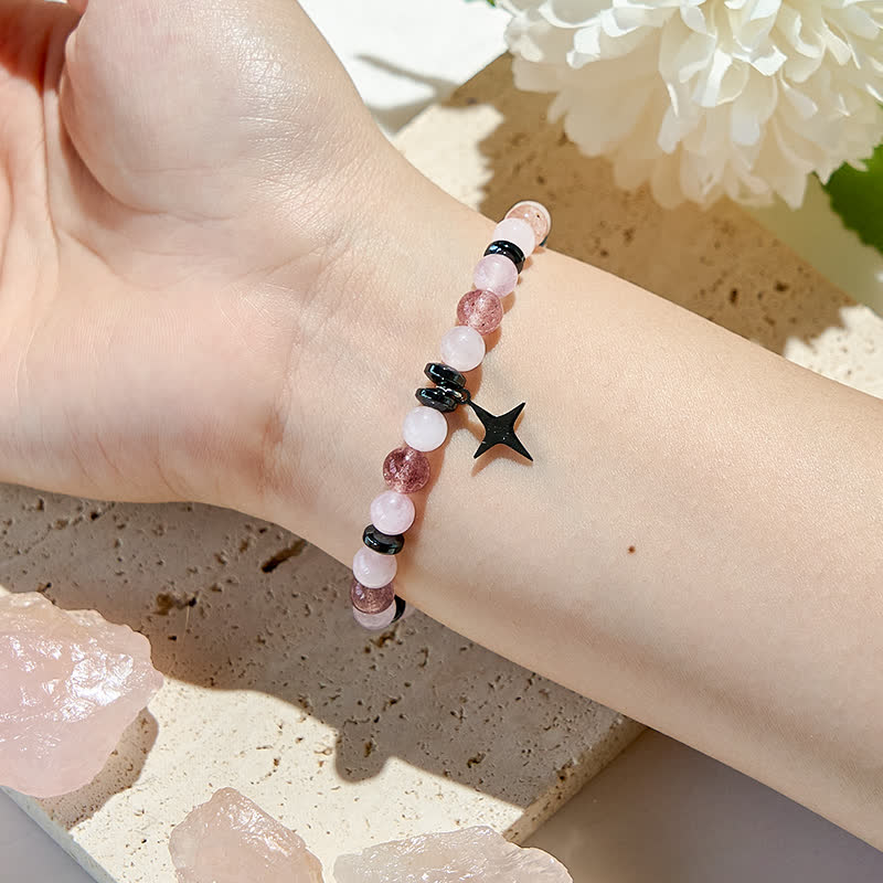 Olivenorma Natural Stone Beads Star Pendant Bracelet