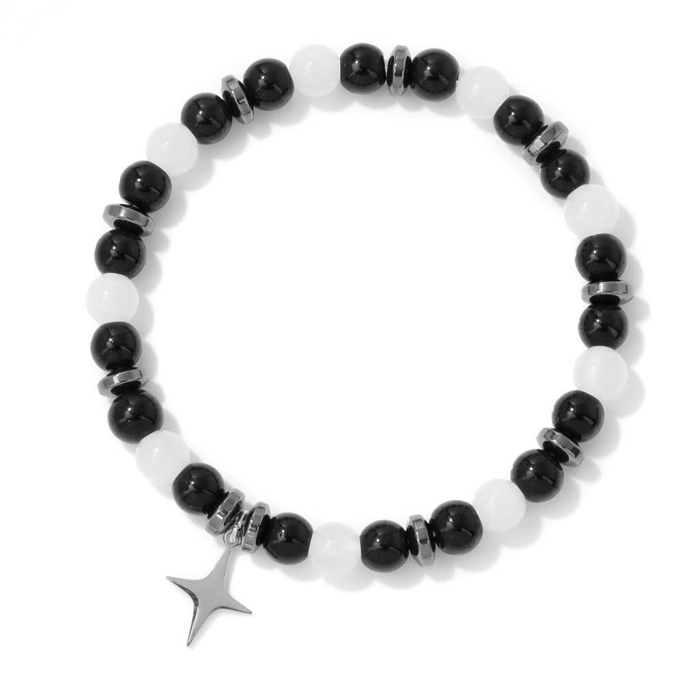 Olivenorma Natural Stone Beads Star Pendant Bracelet