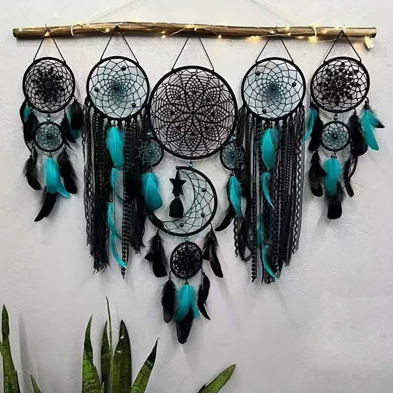 Olivenorma Set Of 5 Feather Moon And Stars Dream Catcher