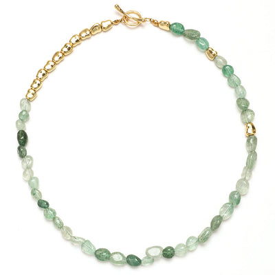 Olivenorma Irregular Amazonite Gemstone Beaded Choker Necklace