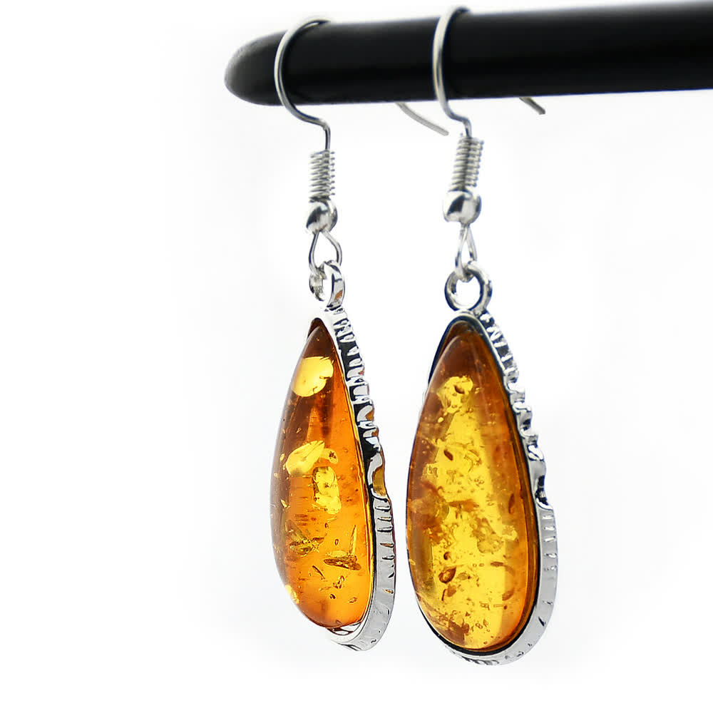 Olivenorma Amber Earrings Necklace Jewelry Set