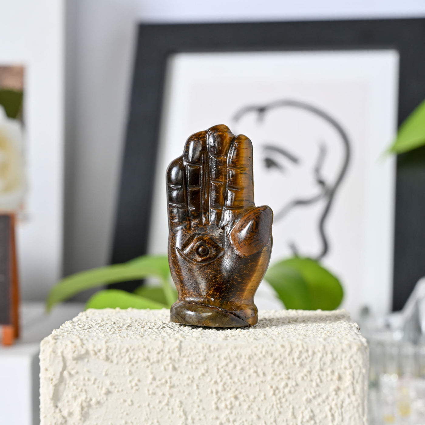 Olivenorma Buddha's Hand Natural Gemstone Decoration