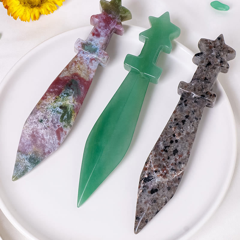 Olivenorma Engraved Dagger Natural Gemstone Decoration  - image 13