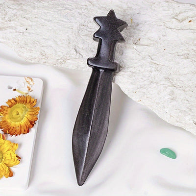 Olivenorma Engraved Dagger Natural Gemstone Decoration