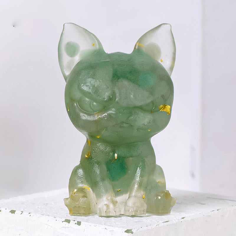 Olivenorma Meditation Dog Ornament Natural Gemstone Decoration - Green Aventurine - image 11