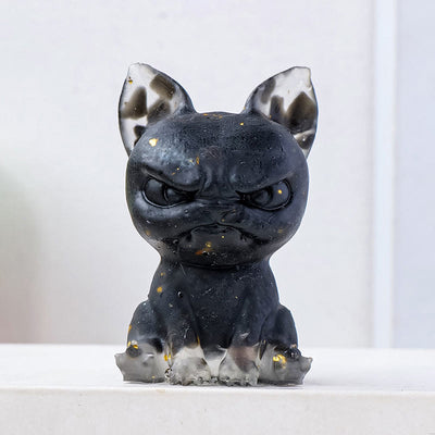 Olivenorma Meditation Dog Ornament Natural Gemstone Decoration - Obsidian - image 24