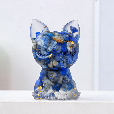 Olivenorma Meditation Dog Ornament Natural Gemstone Decoration - Lapis Lazuli - image 26