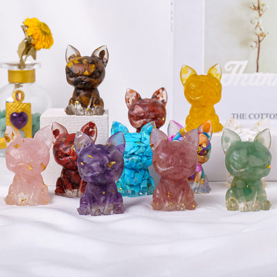 Olivenorma Meditation Dog Ornament Natural Gemstone Decoration - image 31