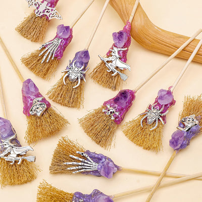 Olivenorma Mini Magic Amethyst Broom Ornament Decoration