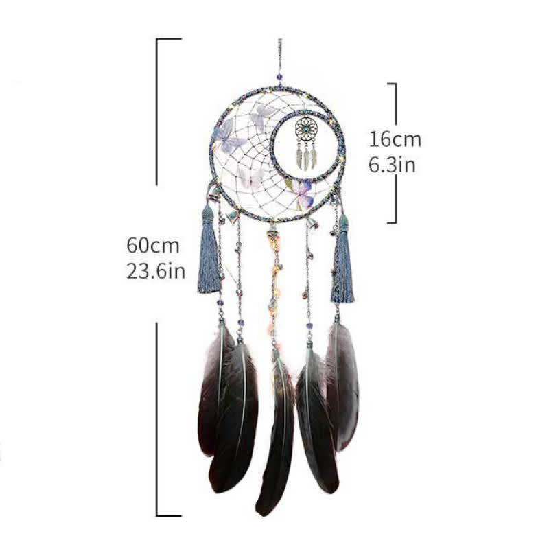 Olivenorma Butterfly Feather Bell Pendant Dream Catcher