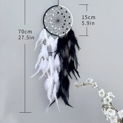 Olivenorma Handmade Dual Color With Feathers Dream Catcher