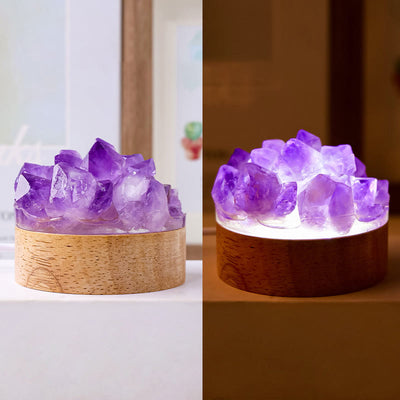 Olivenorma Rough Stone Night Light Crystal Lamp