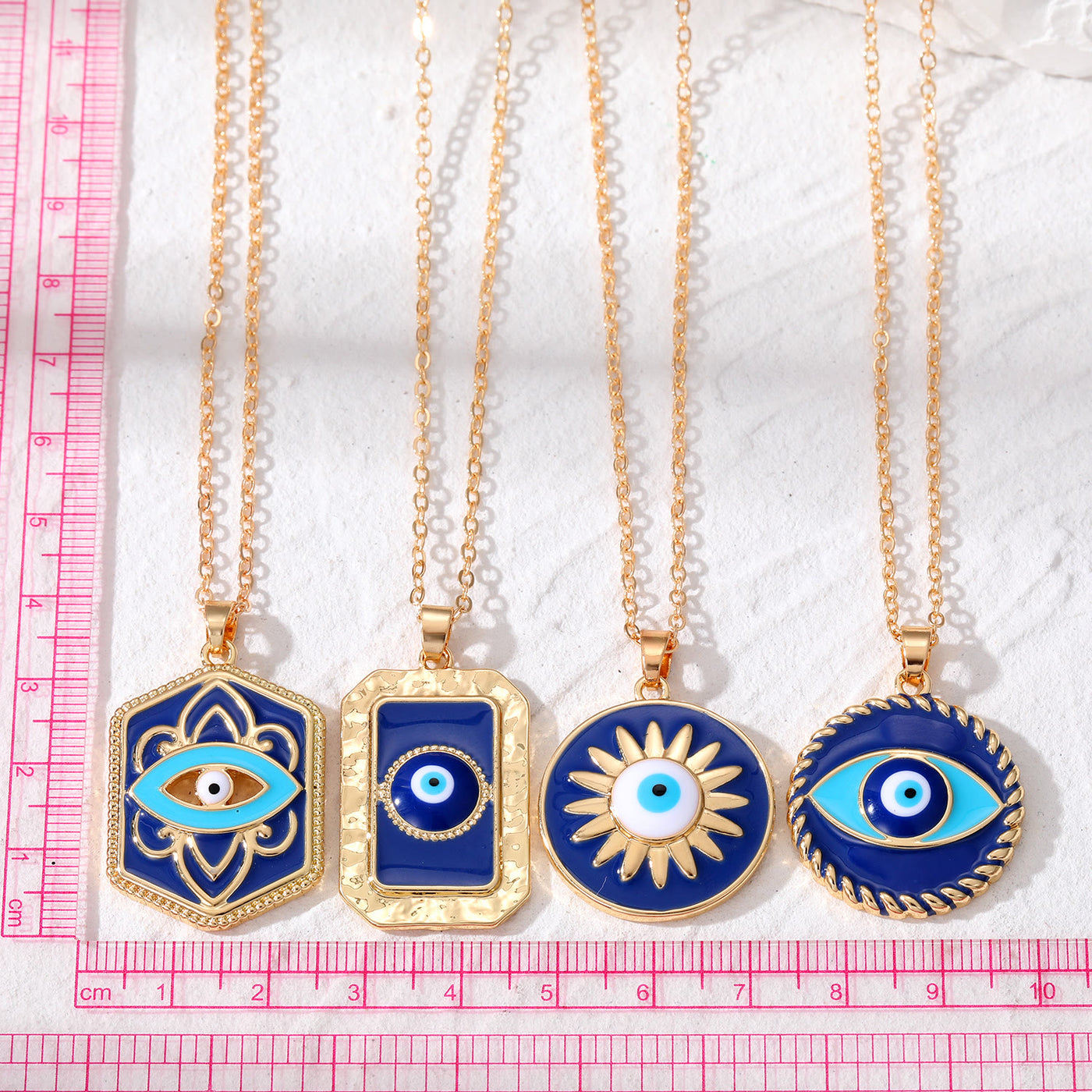 Olivenorma Geometric Evil Eye Charm Protection Necklace