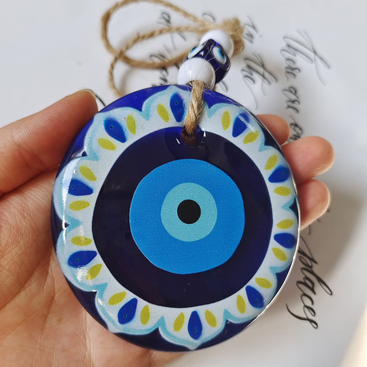 Olivenorma Evil Eye Symbol Painting Car Accessory Keychain