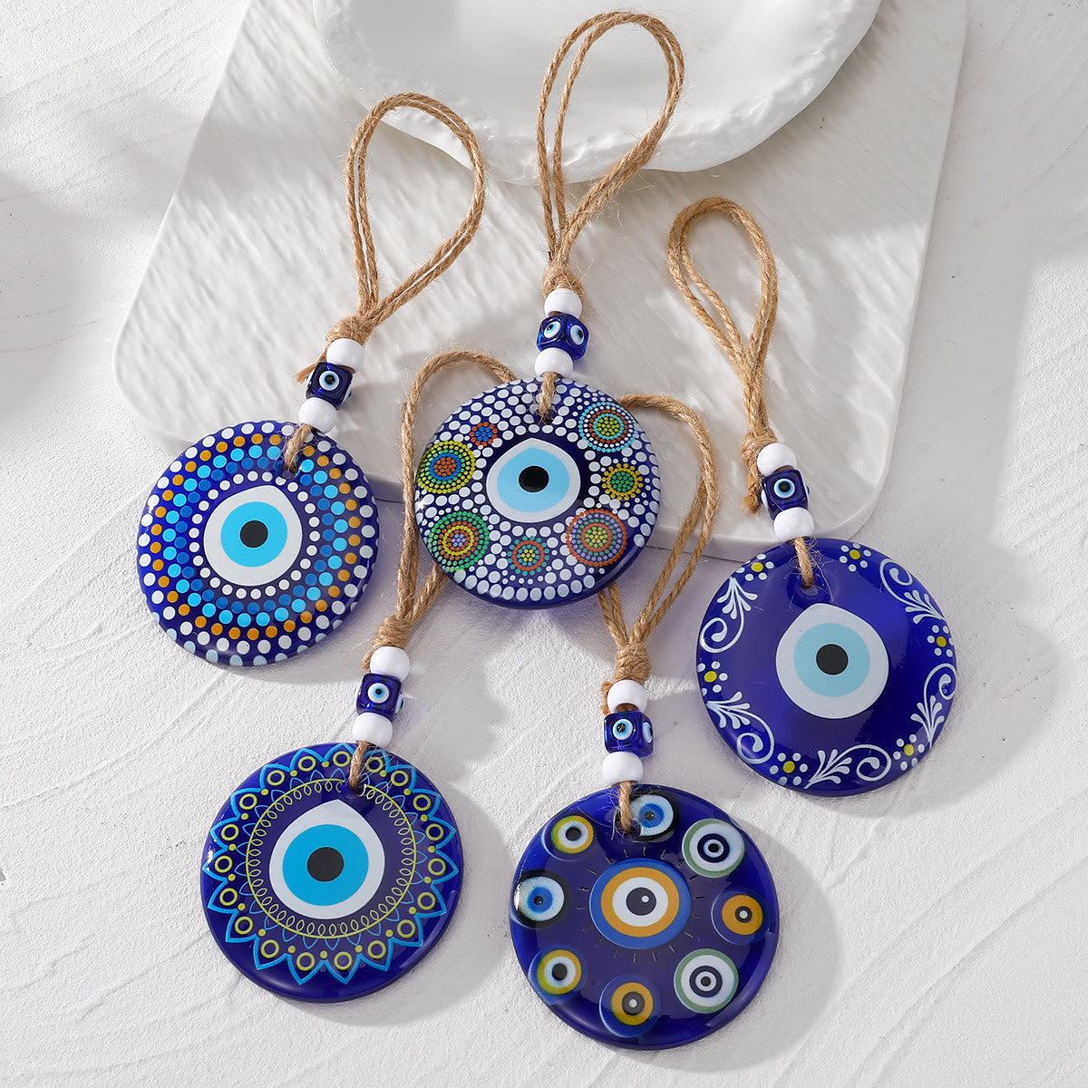 Olivenorma Evil Eye Symbol Painting Car Accessory Keychain - image 21